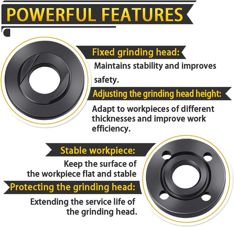 Tiosamd 7PCS Angle Grinder Nut Angle Grinder Flange Wrench, Premium Flange Metal Lock Nut with Storage Bag, Compatible with Milwaukee Makita Metabo Dewalt Bosch Ryobi Decker 4.5" 5" 5/8-11 Replacement Part - Image 3